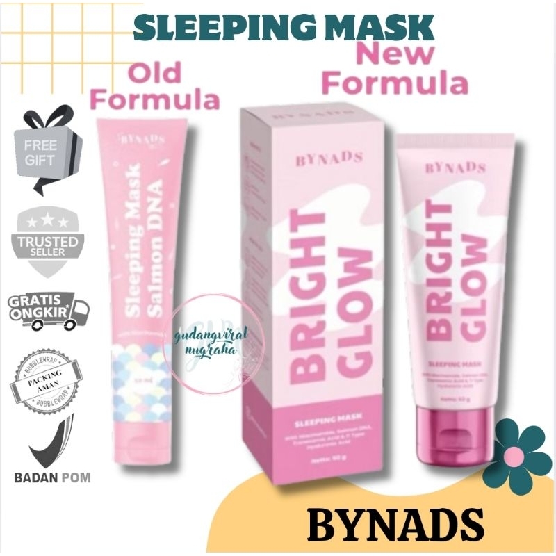 ~GVN~ BYNADS SLEEPING MASK SALMON DNA MOISTURIZER MASKER WAJAH SLEEPING MASK BYNADS 10ML & 50ML