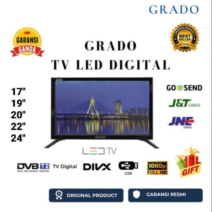 TV LED DIGITAL GRADO 17 20 22 24 INCH TELEVISI MURAH HD
