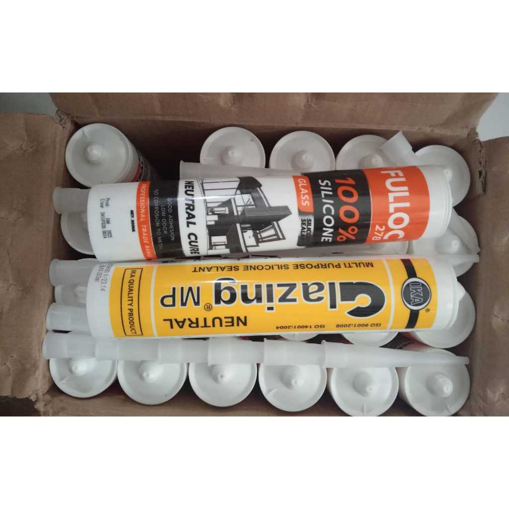 

LEM KACA / LEM SILICONE SEALANT GLAZING MP/FULLOC BENING, PUTIH, HITAM / NETRAL/ NON ASAM