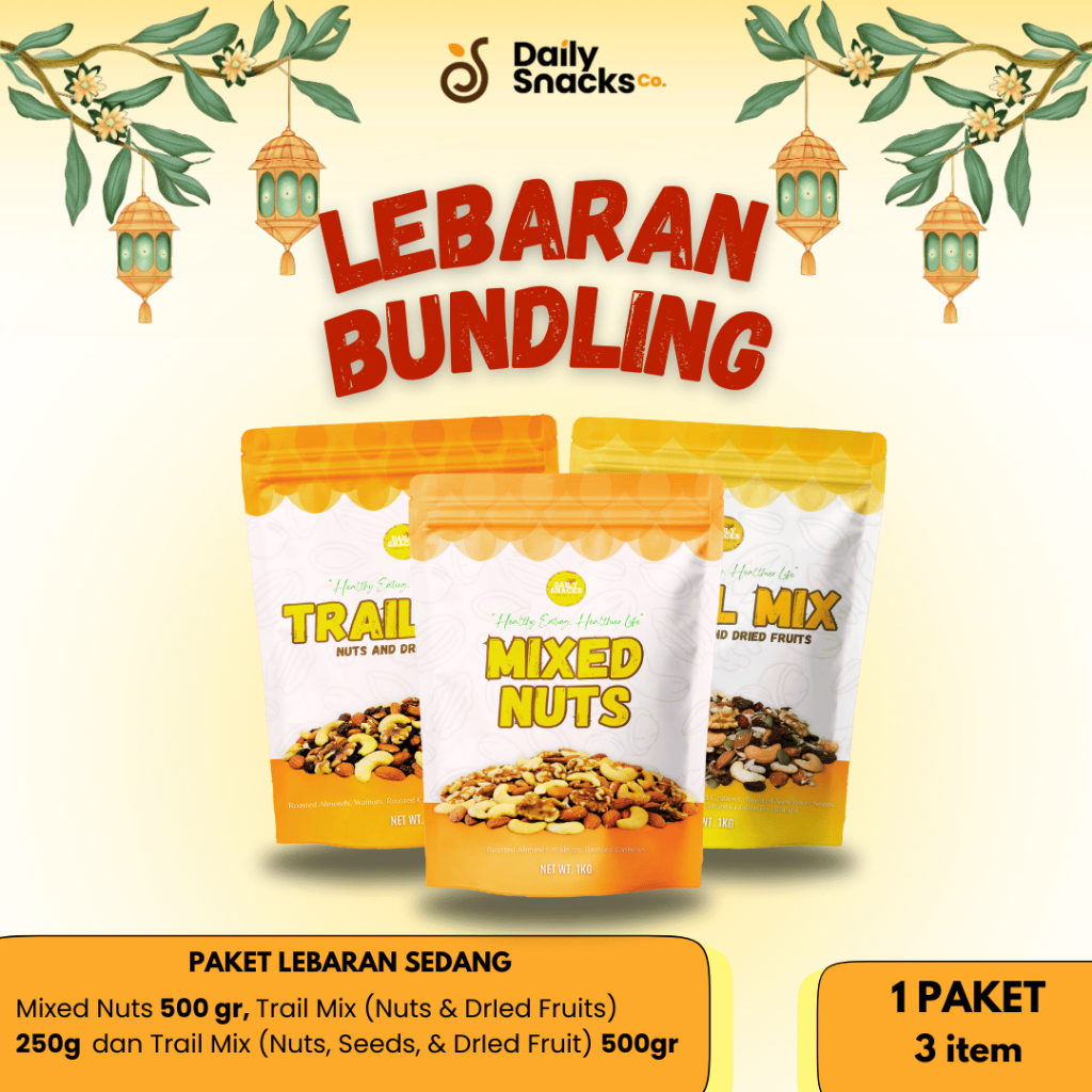 

[PAKET LEBARAN SEDANG] DAILY SNACKS MIXED NUTS + TRAIL MIXES