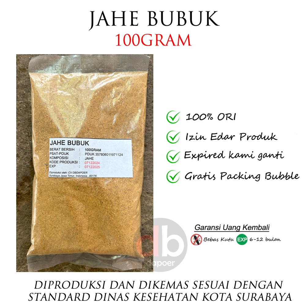 

Jahe Bubuk 100% Murni 100g