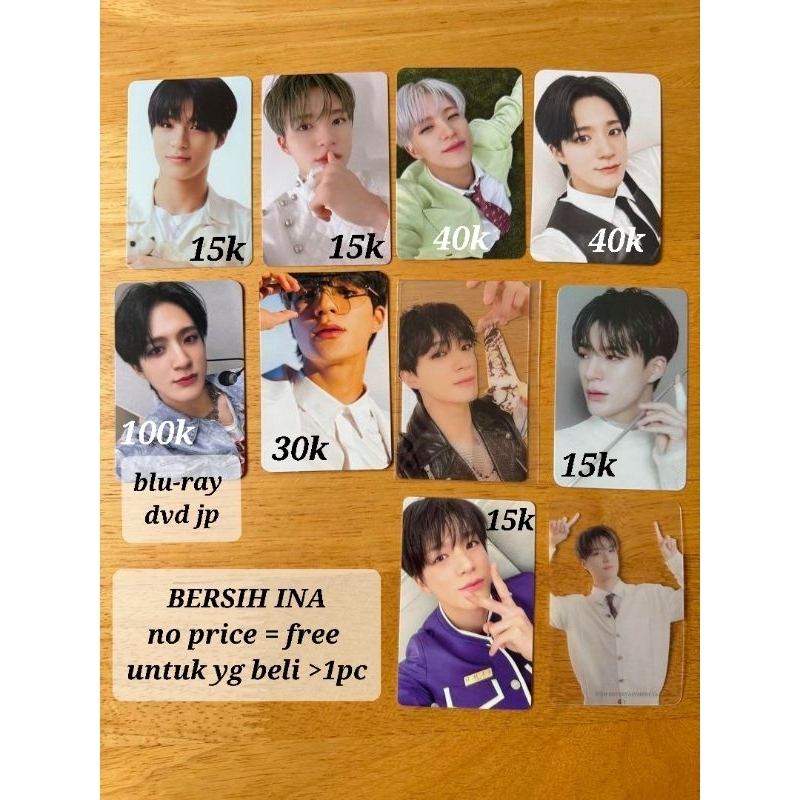 -baca desk- READY STOCK INA photocard aab jeno official tds dvd japan keycard sg22 sg23 sg21 sg24