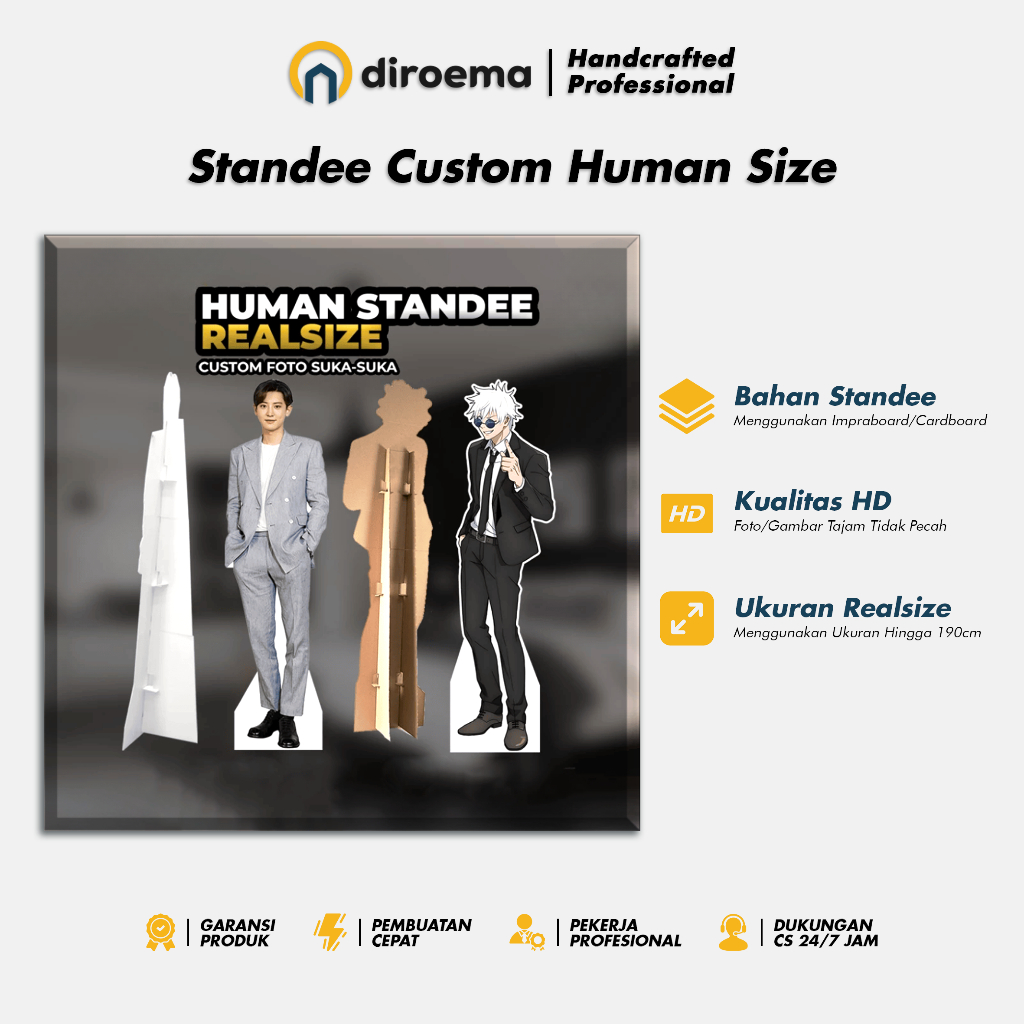 Standee Figure KPOP | Anime Custom Ukuran Real Size - Diroema
