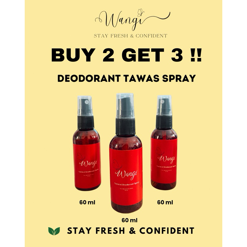 WANGI- NATURAL DEODORANT SPRAY - Deodorant Tawas Spray