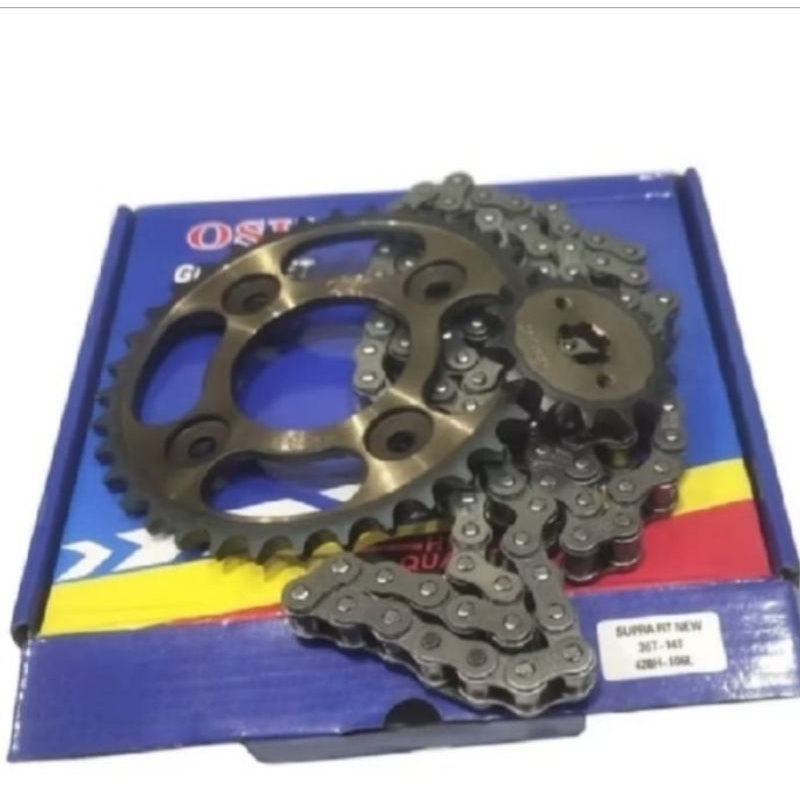 Gear Paket Depan Belakang Set Rantai Supra Fit New Supra X 125 Karisma Revo Lama Old ukuran 14T-36T