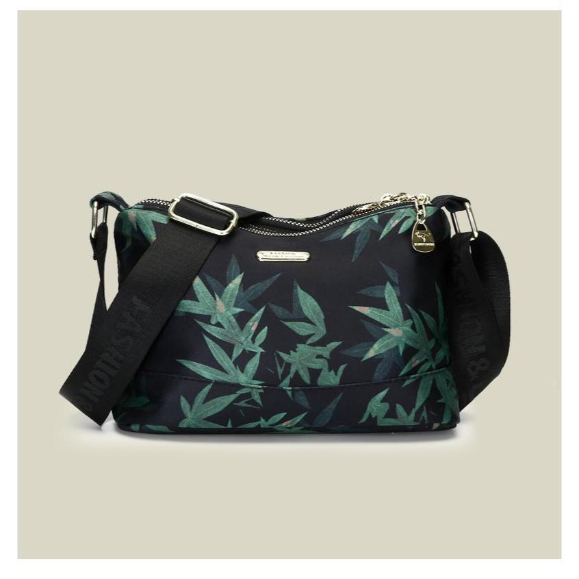 MARDIBAG IMPORT - GT2166 Tas Wanita Bahan Kain Import Premium Tas Perempuan 3 Ruang Tas Nenek Nenek