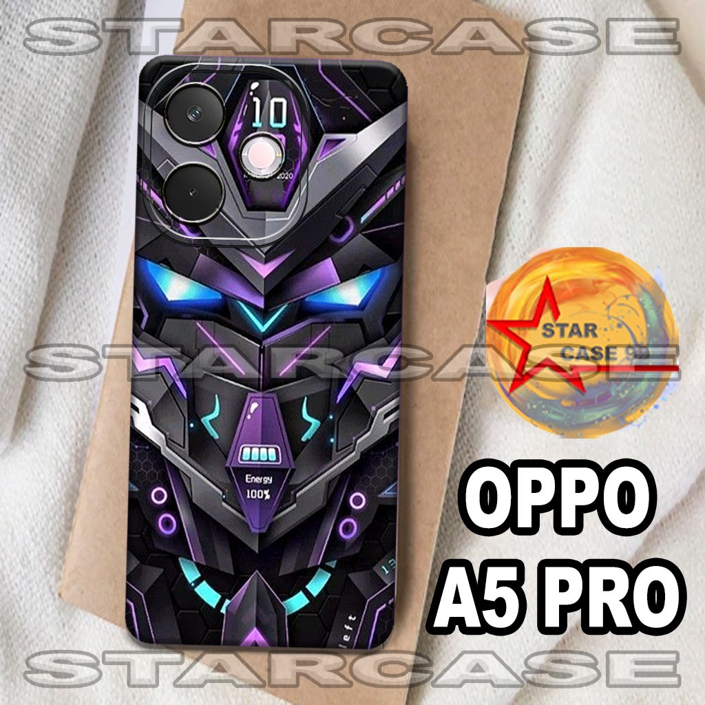 S24- Softcase karet untuk   OPPO A5 PRO  -motif robot -case OPPO A5 PRO-casing-kesing-silikon