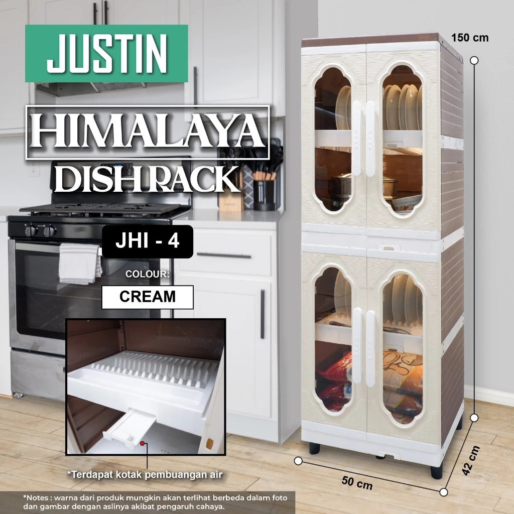 [CLUB] Dish Rack Ultra Grand Mini - Lemari Piring Rak Dapur Plastik Kaca Motif