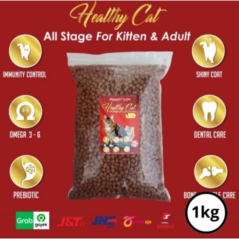 HEALTHY PET ALL STAGE REPACK 1 KG HEALTHY PET CAT - MAKANAN KUCING