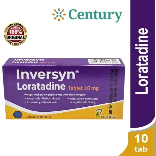 INVERSYN 10 MG 1 BLISTER 10 TABLET/LORATADINE/OBAT ALERGI