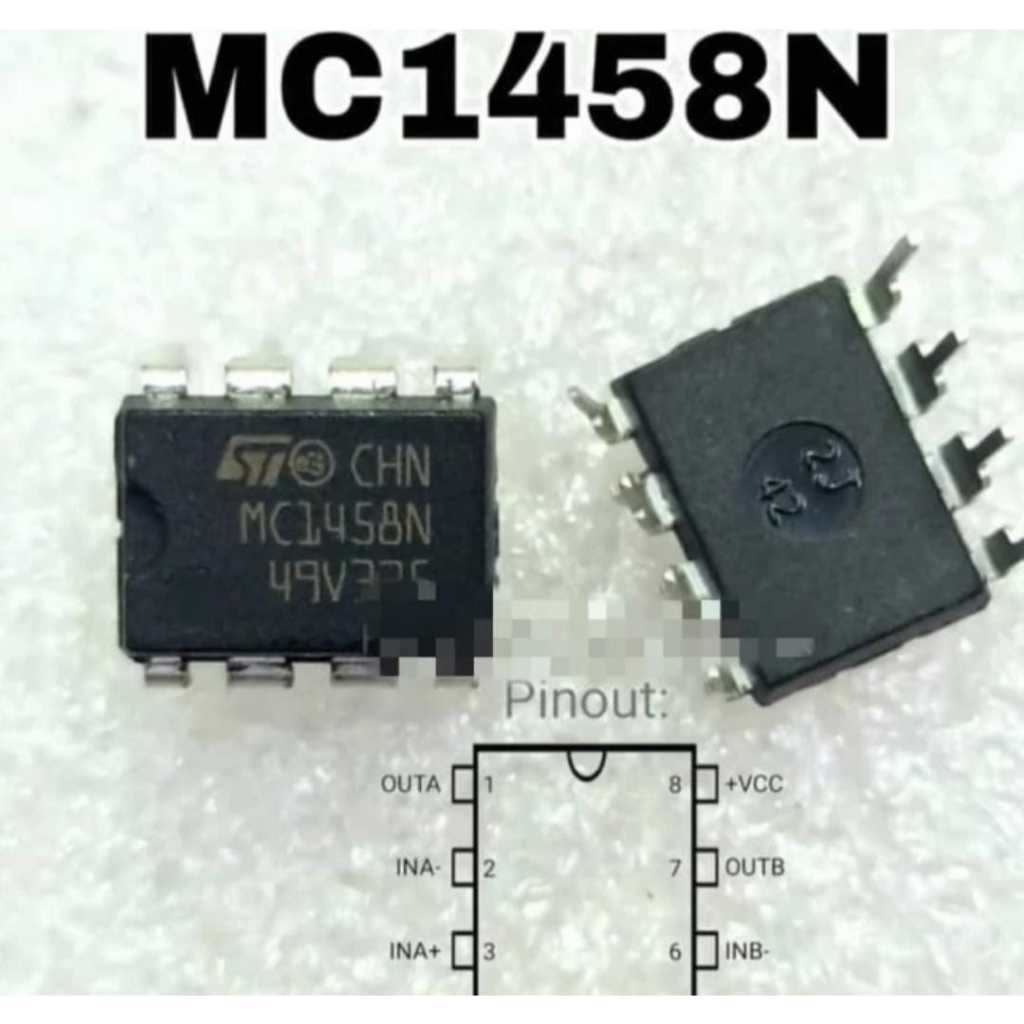 RE1993 ic st jrc mc1458cn mc1458n mc1458 mc 1458n 1458cn 1458 n cn by PCM LTC GLODOK