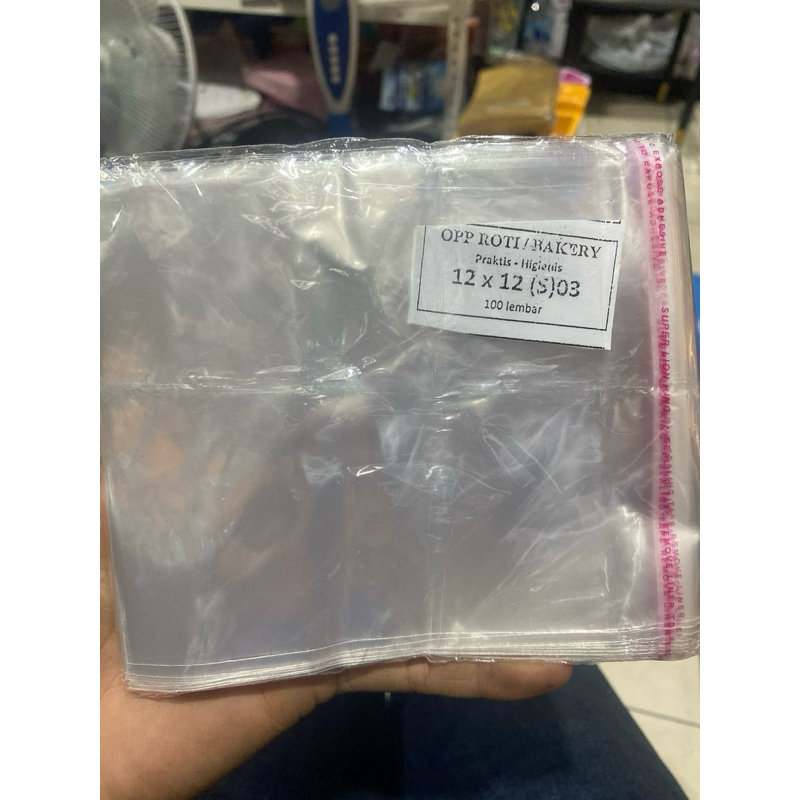 

Plastik 12x12 OPP Roti Kue Cookies Kemasan OPP Seal Aksesoris Garment Pembungkus Makanan Isi 100 Bening Tebal Transparan