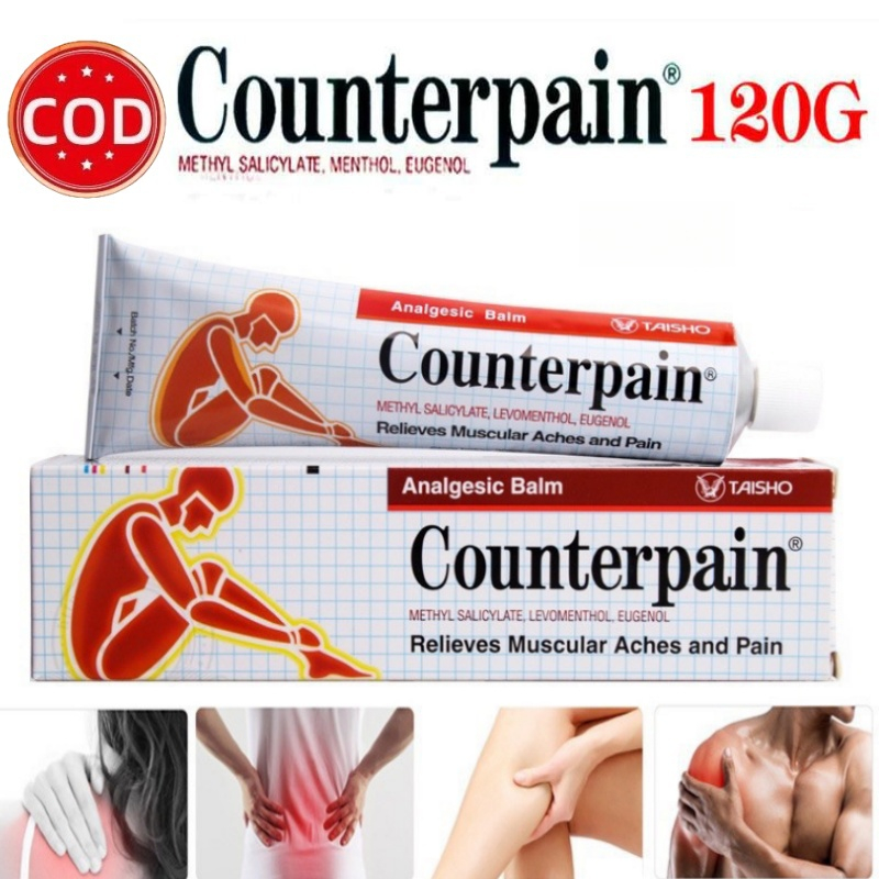 【COD Beli 2 gratis 1】Counterpain cream 120gr  / (TAISHO Counterpain Cream 120gr Thailand Analgesic B