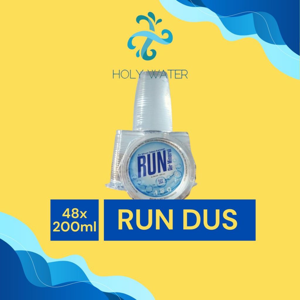 

(INSTANT) RUN AIR GELAS 200ml Isi 48 CUP Per DUS - READY LEMINERALE, VIT, AQUA, CLEO, PRISTINE Air Minum MINERAL Kemasan Botol Minuman KARDUS