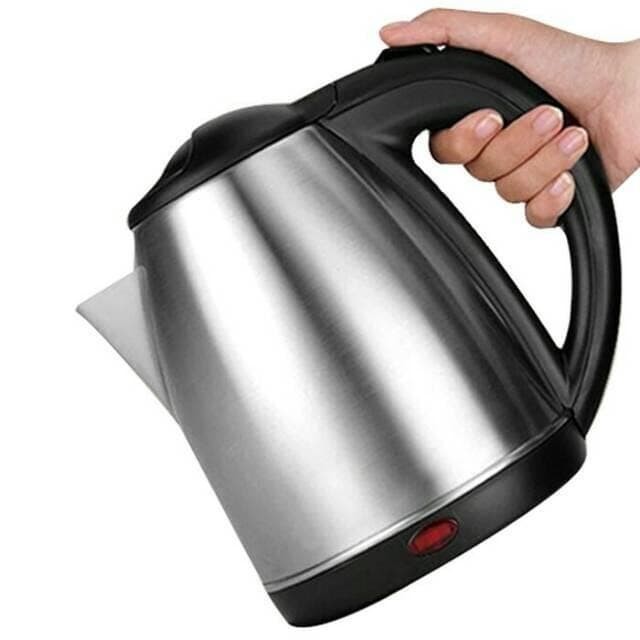 Teko Listrik Fleco 718 Kettle ketel fleco718 1.8L - Hitam Pemanas Air Stainless Steel Anti Karat