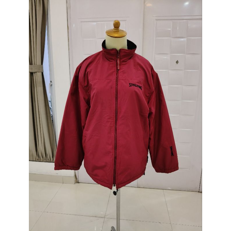 Spalding Jacket Bolak Balik Pria Merah-Hitam