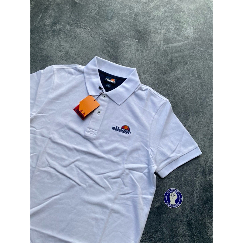 Ready Stok Polo Shirt ellesse Classic Optik White original100%
