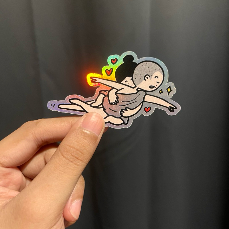 

Sticker Couple Cupid Lucu - Sticker Vinyl Tahan Air