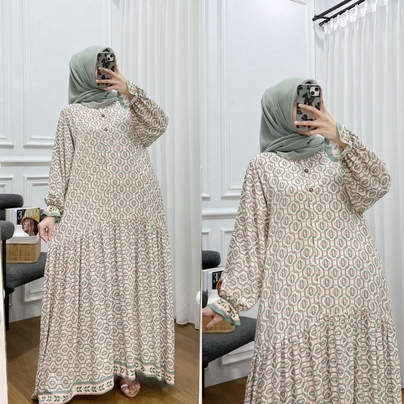 GAMIS ZARA GAMIS CANTIK GAMIS RAYON PREMIUM MOTIF KEKINIAN