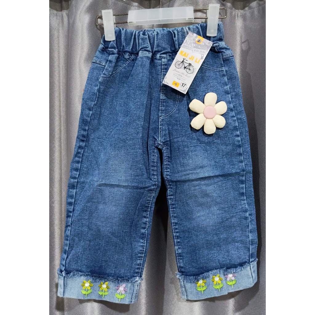 jeans kulot import premium anak cewek usia 1-6 tahun / jeans premium kulot import anak perempuan / c