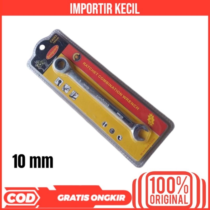 BESTGUARD KUNCI RING PAS RACHET 10 MM RACHET RING PAS 10 MM