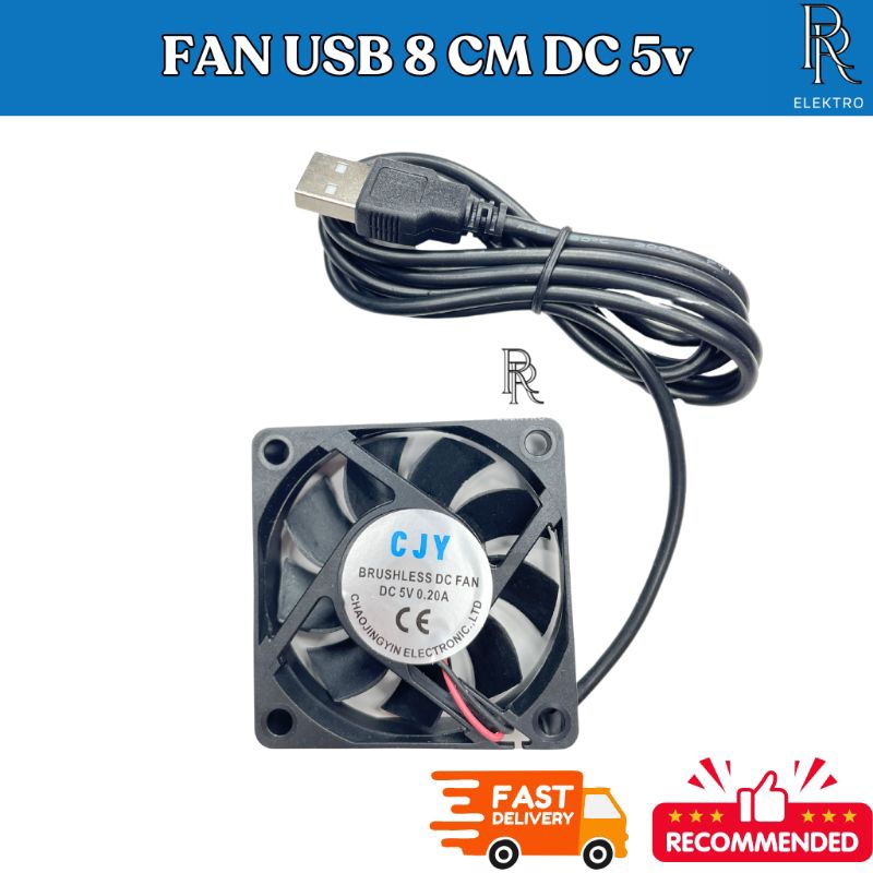 FAN USB 8CM DC 5 VOLT KIPAS USB STB