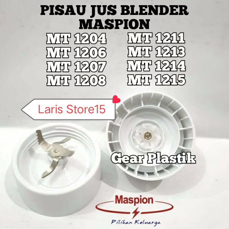 MONTING PISAU JUS BLENDER MASPION GEAR PLASTIK MT 1204 1206 1213 1214 1215 DLL