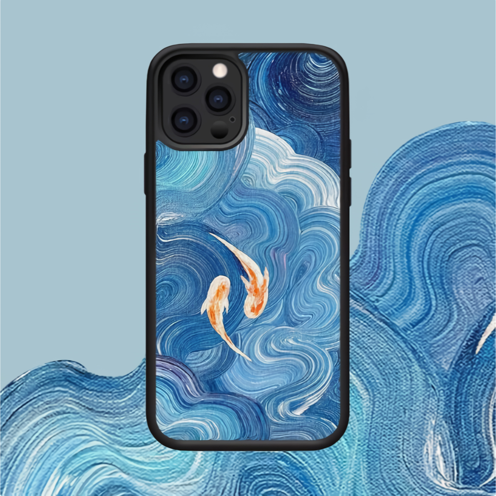 Good Luck Koi - Softcase Glossy (BERGARANSI) Iphone samsung xiaomi redmi oppo vivo realme (Case Casi