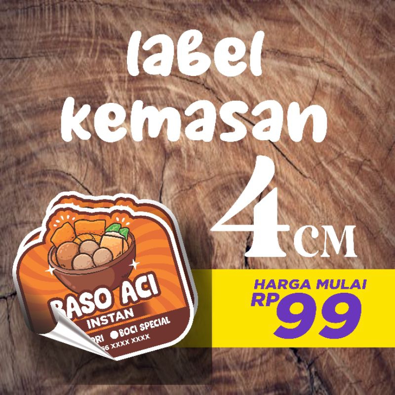 

cetak stiker label makanan minuman ukuran 4cm sudah cutting
