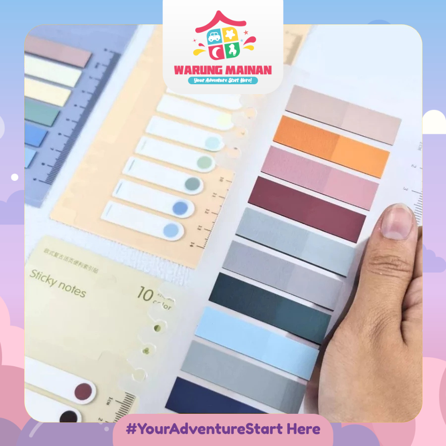 

[WARUNGMAINAN] [ATK46] 120 Lembar Sticky Note Warna Neon / Pastel / Macaron / Morandi / Vintage Untuk Pembatas Buku