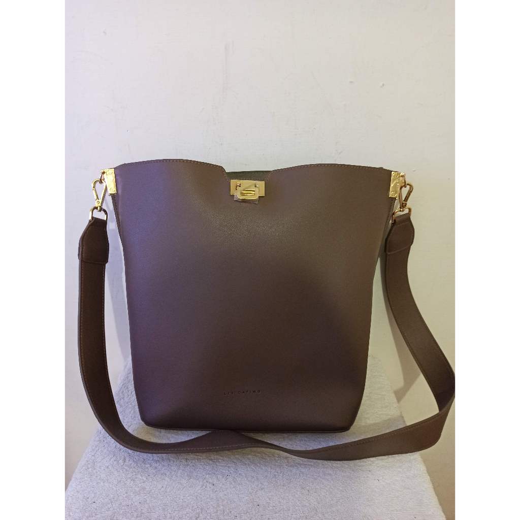 TAS SELEMPANG WANITA COKLAT GELAP LES CATINO