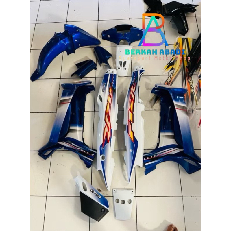 COVER BODY Full Set Halus F1ZR FizR Biru Putih 2003, cover body Motor Yamaha FizR.