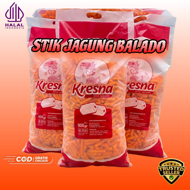 

Stik Jagung Balado Snack Cemilan Halal | 900gr