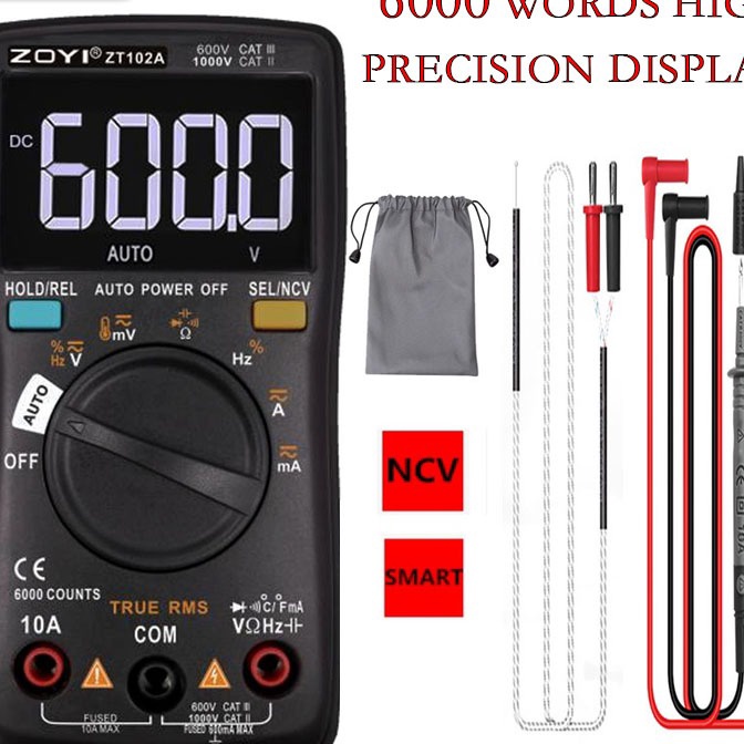 HJ6 Orinal Protect ZOYI ZT12A Upgrade Auto Multimeter Dital Avometer Multitester NCV