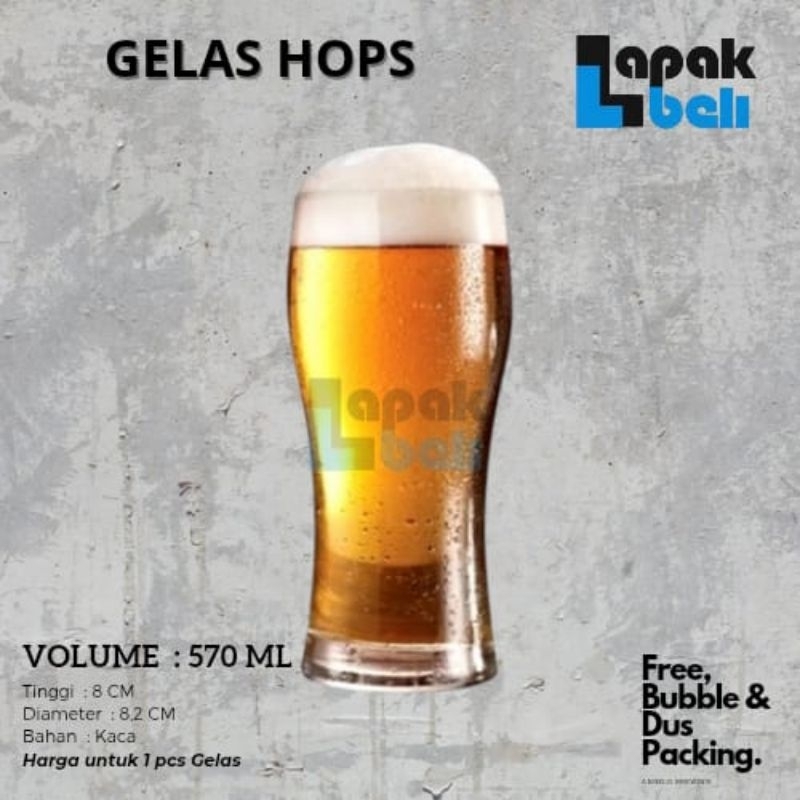GELAS CITINOVA HOPS GELAS BESAR GELAS TINGGI  GELAS MINUM KACA