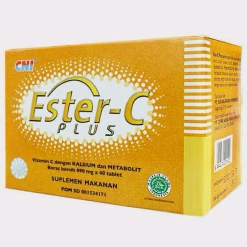 ESTER C PLUS CNI (STRIP) VITAMIN C ISI 40 TABLET ASLI ORIGINAL