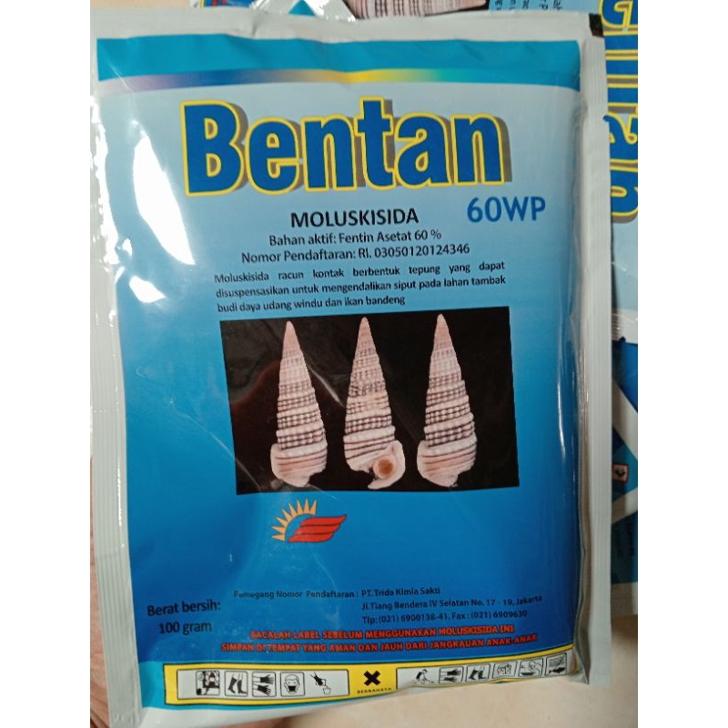 Bentan 60WP Moluskisida Obat Keong Siput Sawah