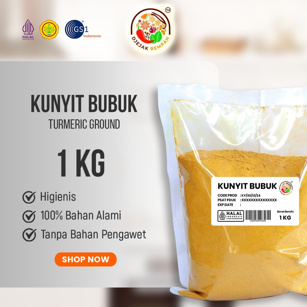 

Kunyit Bubuk / Turmeric Powder Premium (Kemasan 100 Gr - 500 Gr)
