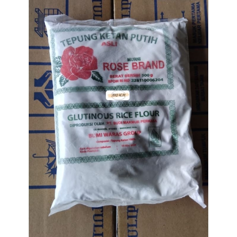 Tepung ketan putih rosebrand 500gr, tepung ketan