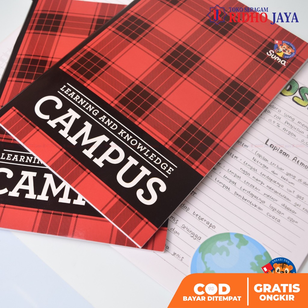 

Promo RIDHO JAYA [1 Pack = 10 Pcs] SUMA Buku Tulis Campus Boxy Suma 38 Lembar 50 Lembar ( Pak 10