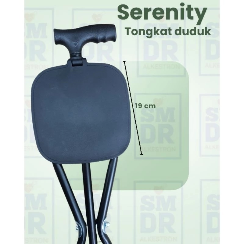 Tongkat Kursi Lipat Serenity / Tongkat Duduk Alat Bantu Jalan