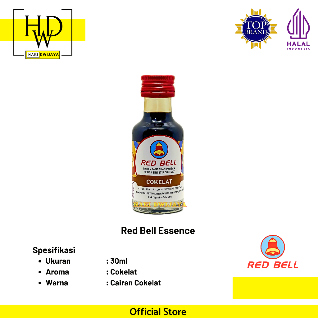 

[30ml] Red Bell Essence Cokelat / Chocolate Botol Kaca