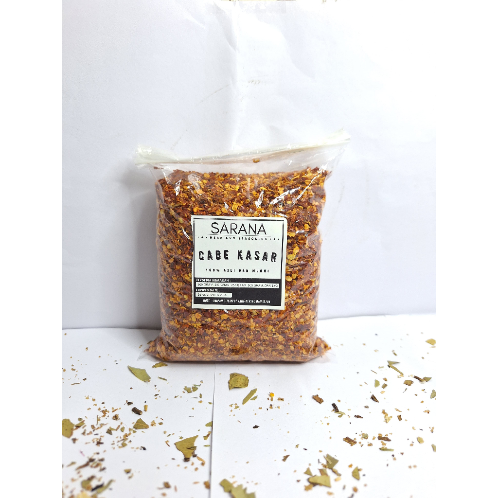 

Cabe Bubuk Kasar / Chili Flakes / Rempah Murah