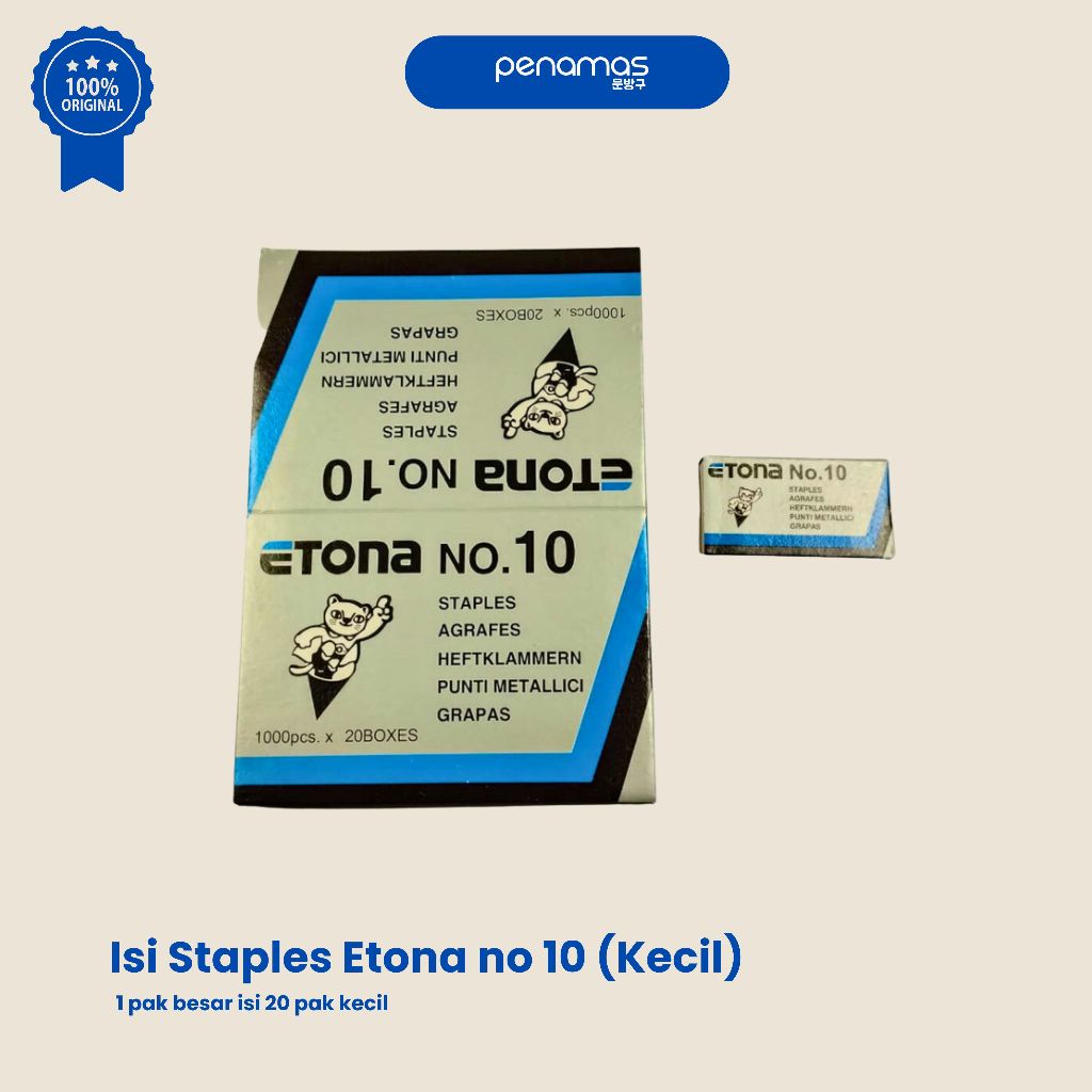 

ISI STAPLES ETONA NO 10 / PAK BESAR
