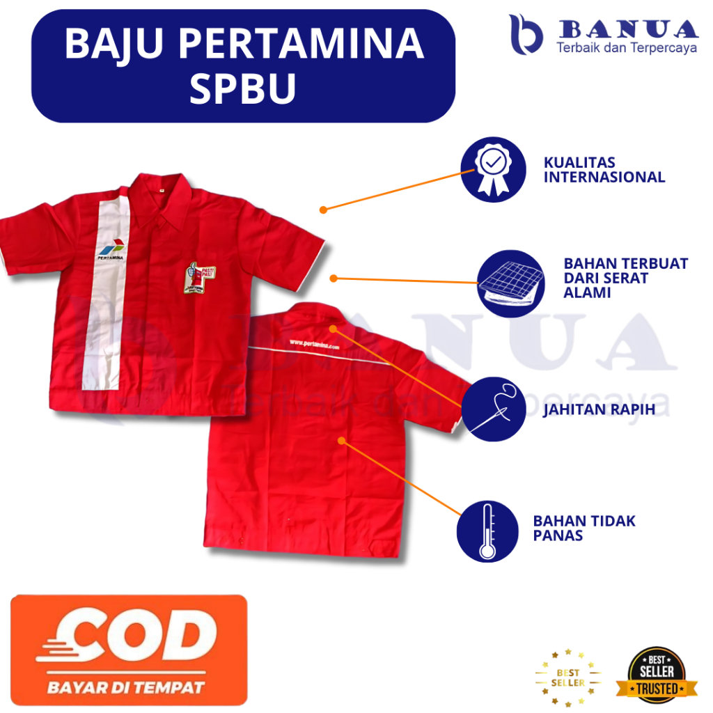 Seragam Spbu Operator | Baju Spbu | Seragam Spbu Merah | Seragam Pertamina