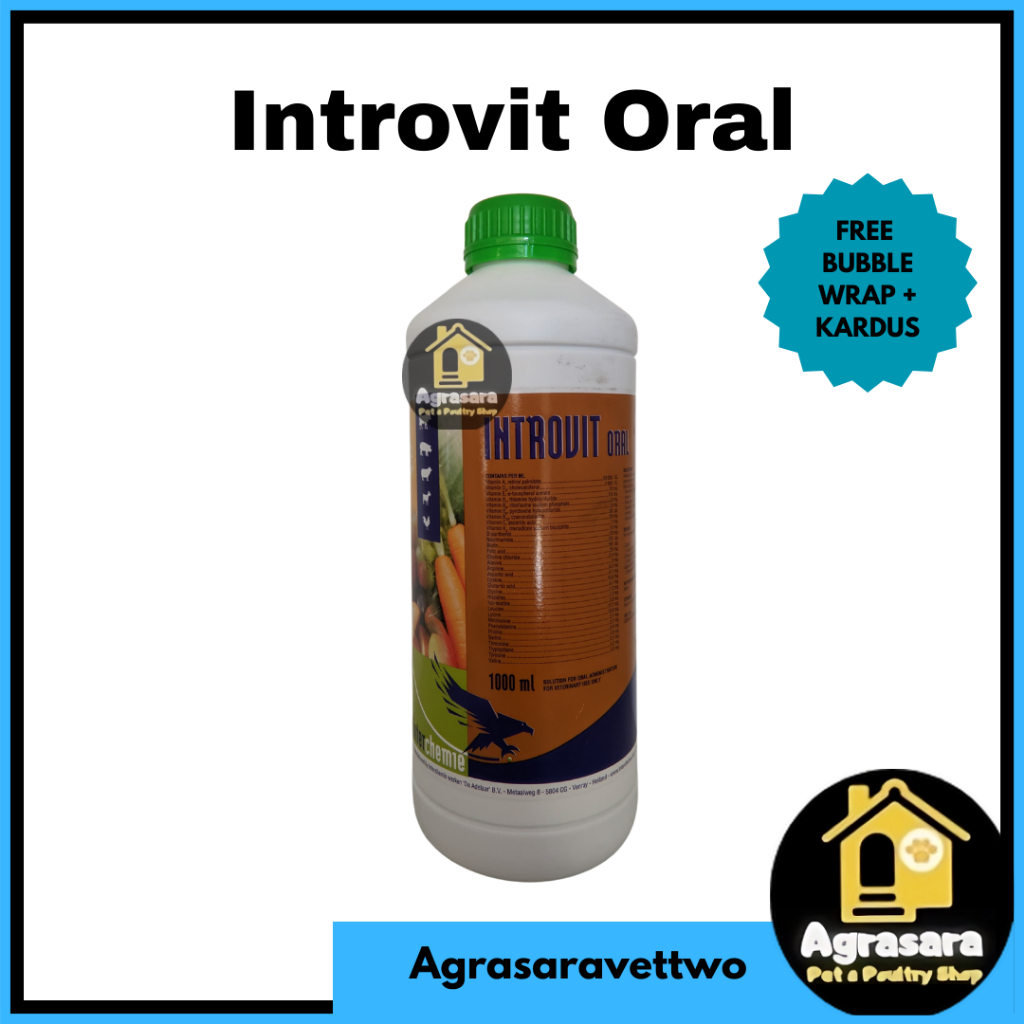 INTROVIT ORAL 1 Liter (Multivitamin Dan Asam Amino) Sapi Kambing Babi Ayam