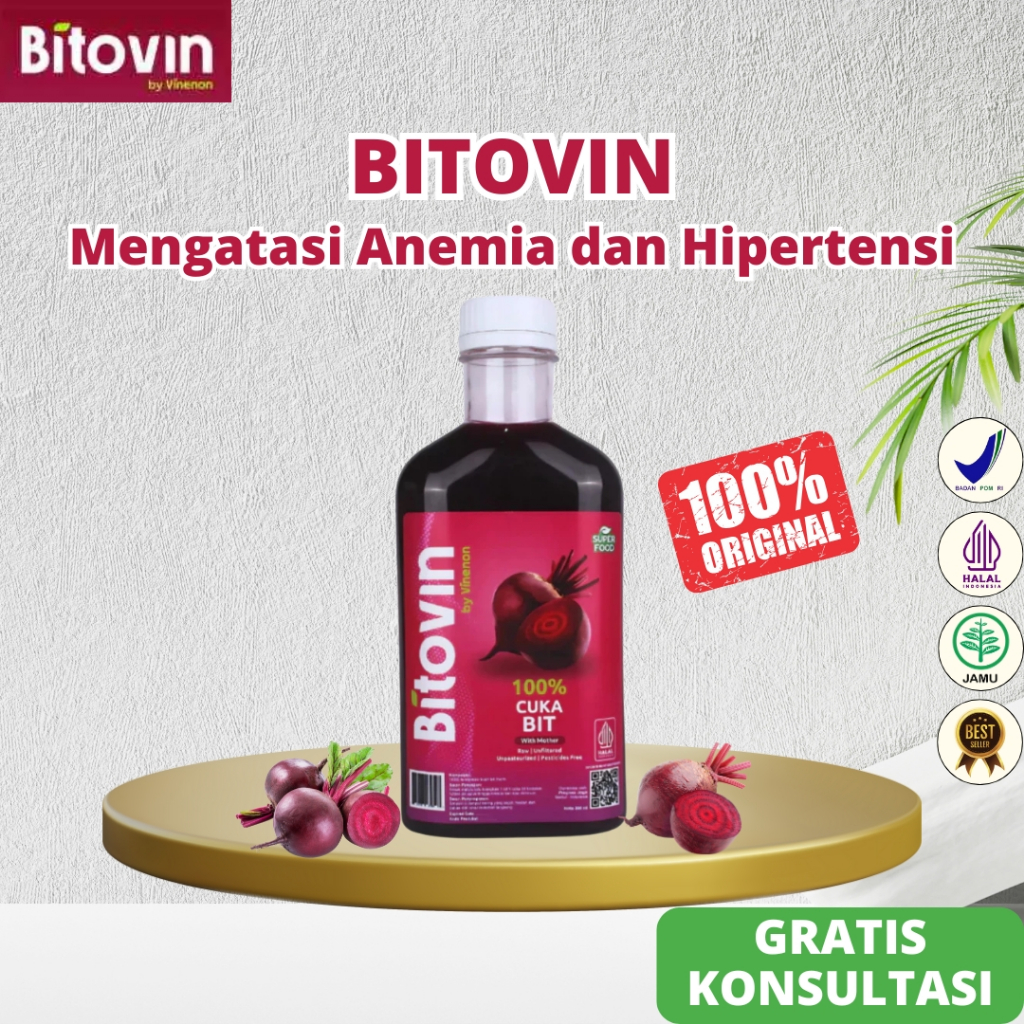 

Bitovin Cuka Buah Bit Merah Penambah Darah Menurunkan Tekanan Darah Tinggi Menjaga Kesehatan Jantung