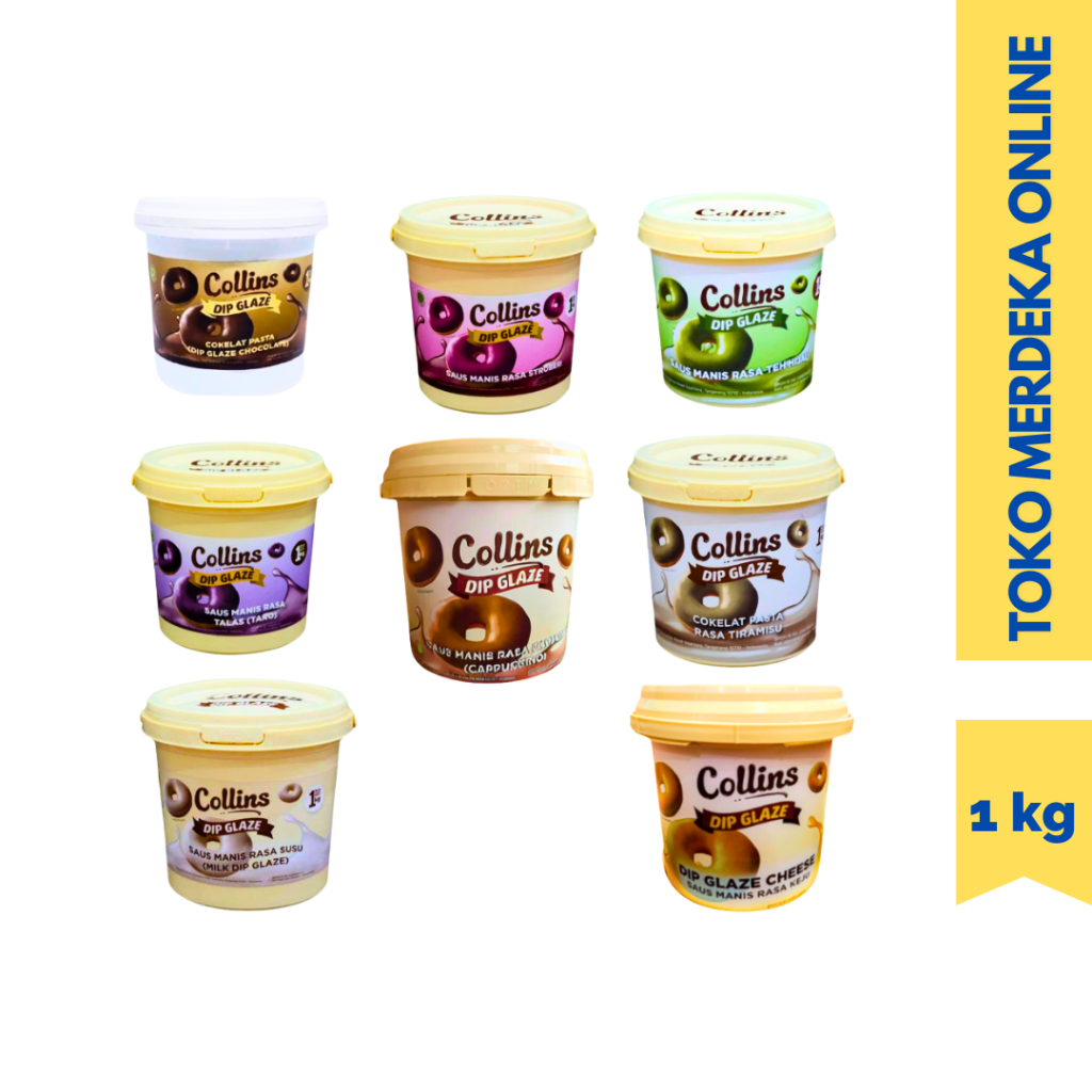 

Selai Collins Dip Glaze 1kg All Variant Coklat Tiramisu Strawberry Taro white Stroberi