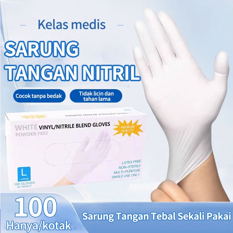 Sarung Tangan Nitrile Safe Glove Sarung Tangan Nitrile Examination Glove  Nitril Safe Glove Handscoo