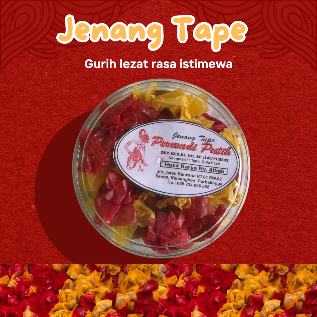 

Jenang Tape Permadi Putih 150 GR